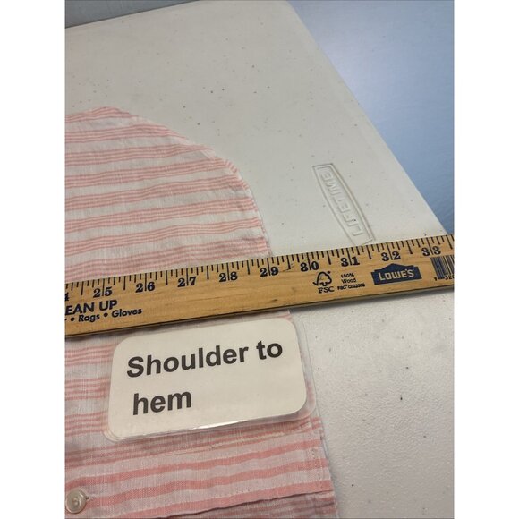 J. Crew womens Pink striped Button Down Shirt‎ 8 Tall "Boy" classic long sleeve - Picture 9 of 12